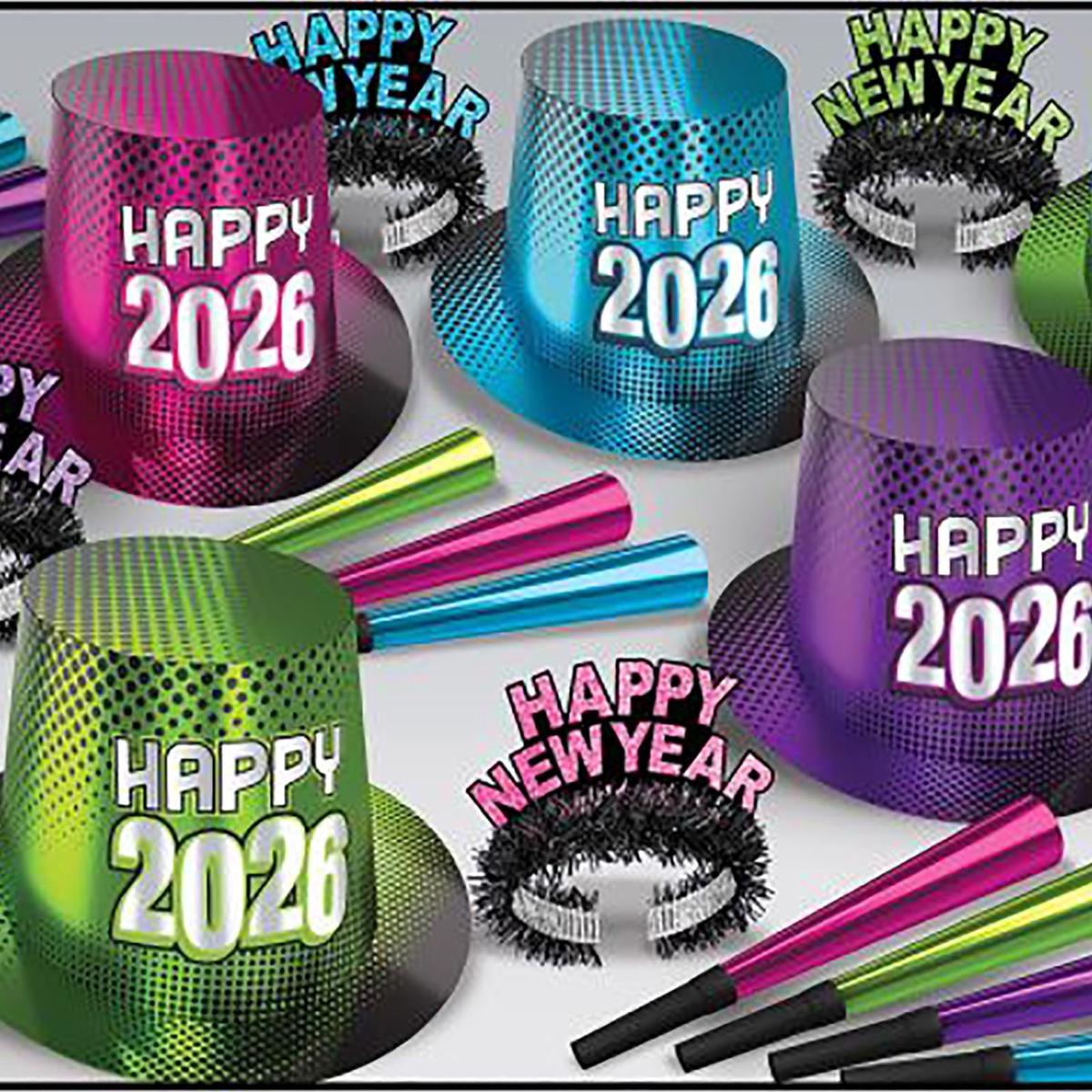 100 Happy New Year's Eve Party Kits - 100 NYE Party Kits: Multi 2026