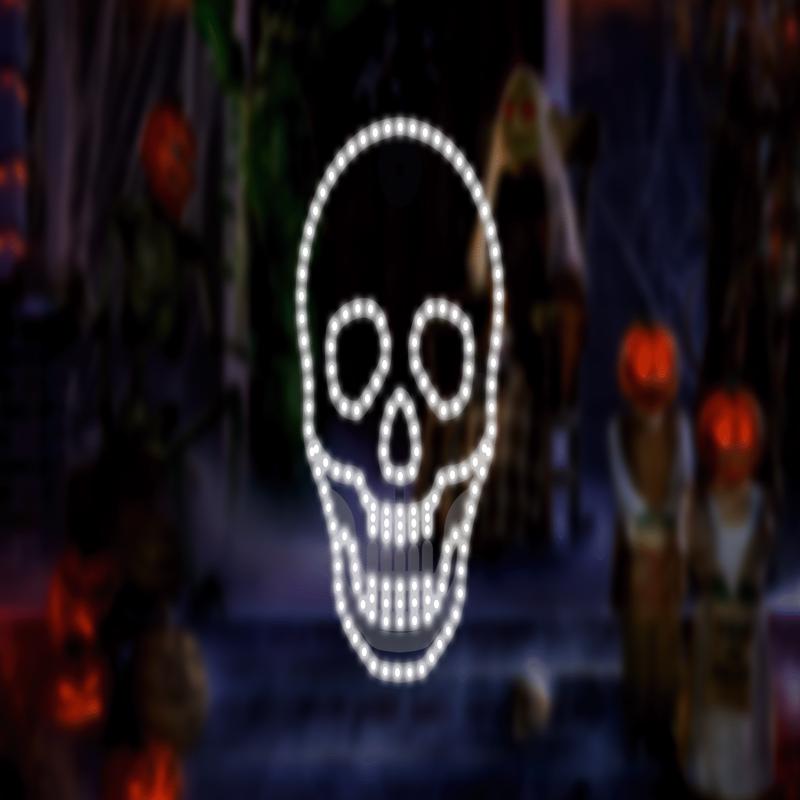 16" LED Vibrant Motion Skull Decoration