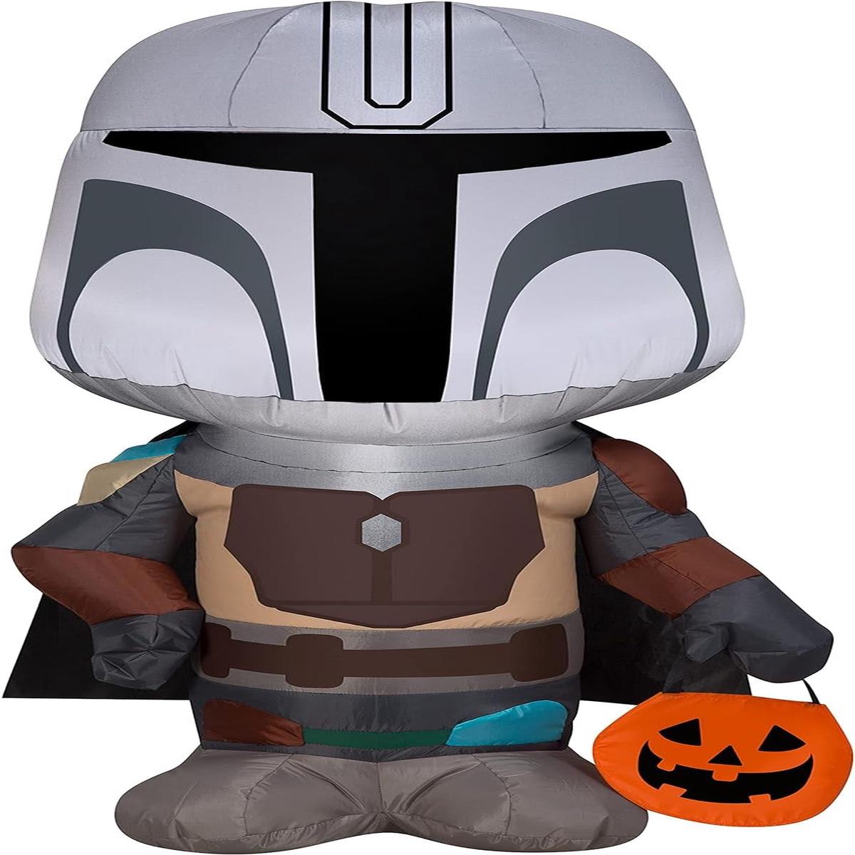 3.5' Airblown Mandalorian with Halloween Treat Tote Star Wars Inflatable