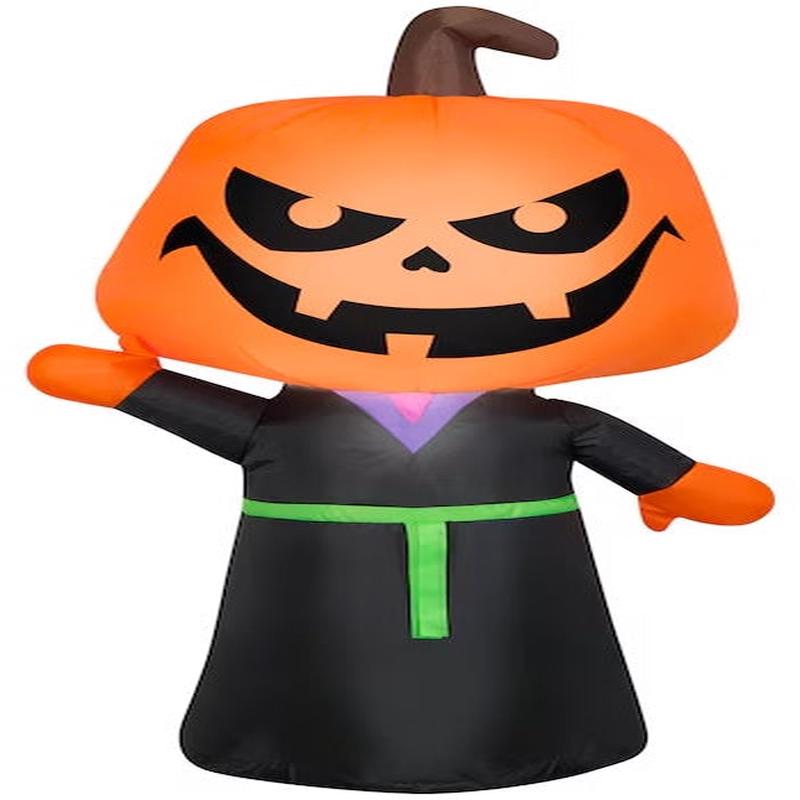 3.5' Pumpkin Head Lighted Reaper