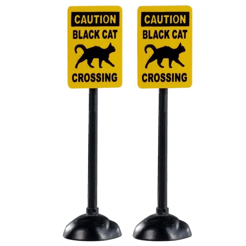 Lemax Spooky Town Scary Road Signs, Set of 2 #04712