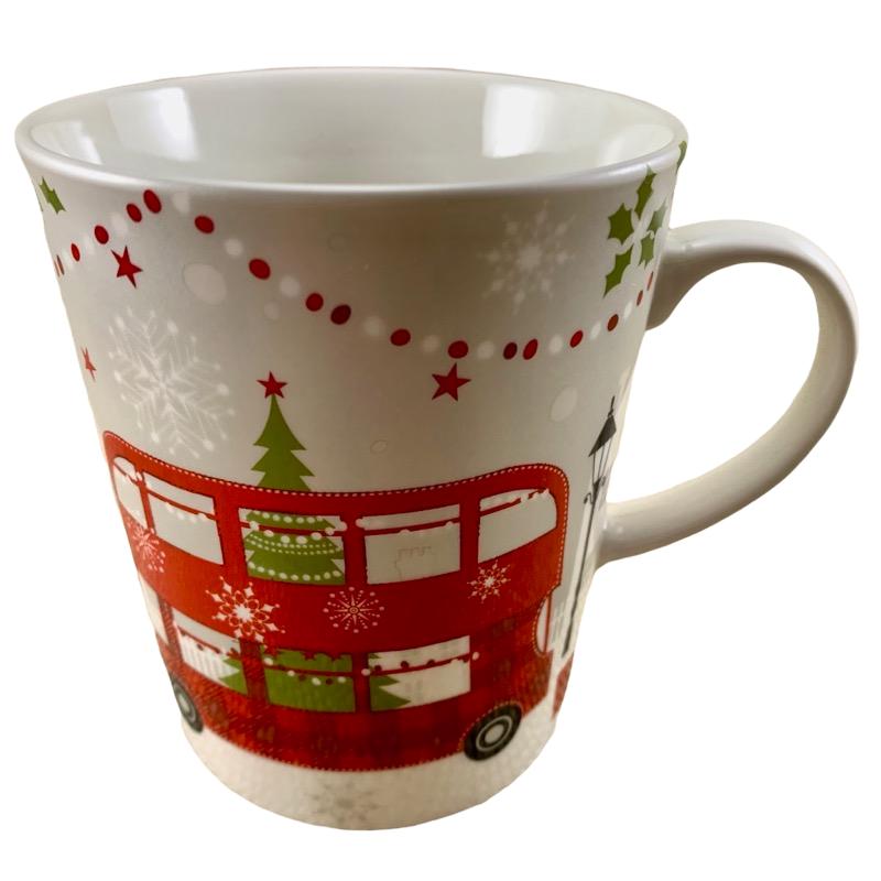 Stechcol Gracie China Double Decker Bus London Christmas Mug Coastline Imports