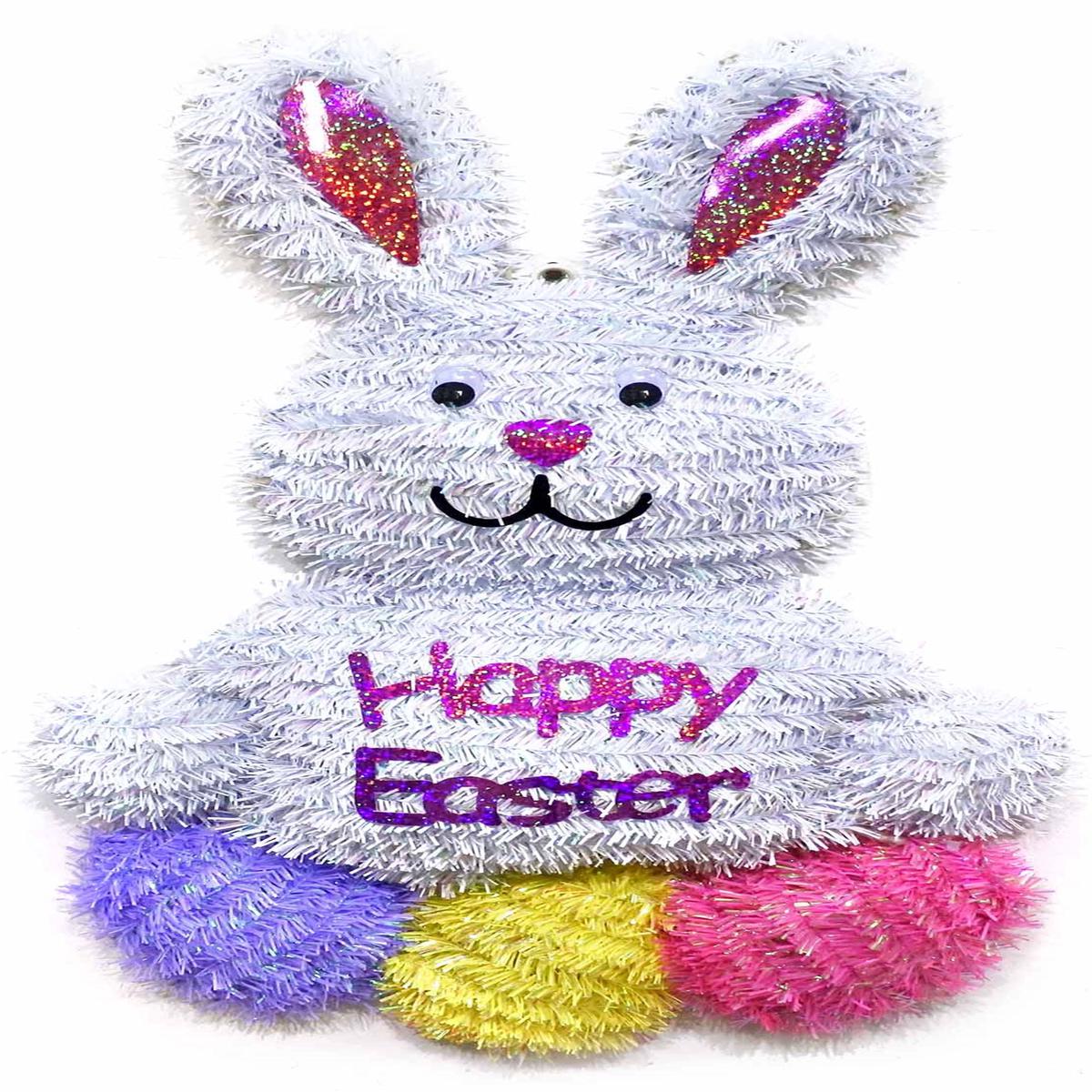 18" Tinsel Easter Bunny Hanging Decoration