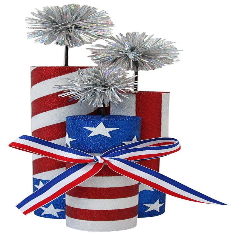3D Patriotic Firecracker Tabletop Decor