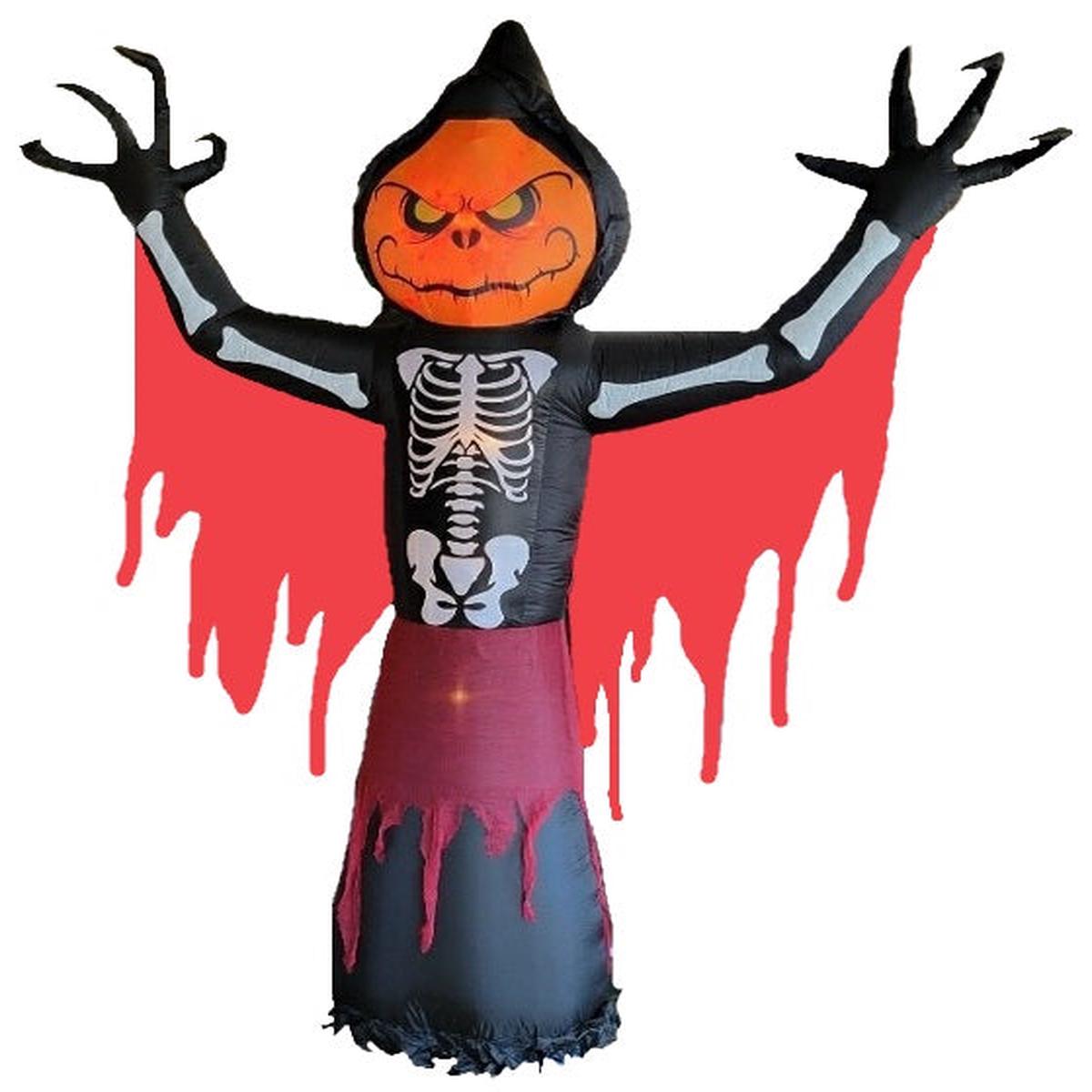 10' Airblown Fire & Ice Skeleton Reaper Inflatable