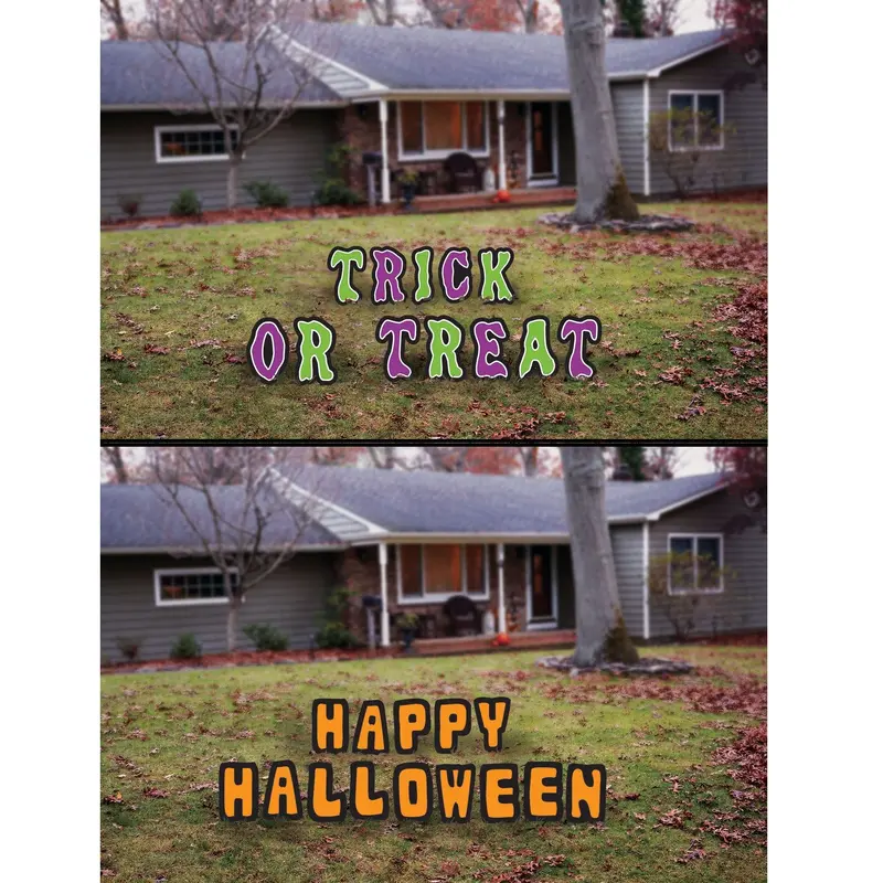 15.75" Halloween Letter Yard Dcor Assortment