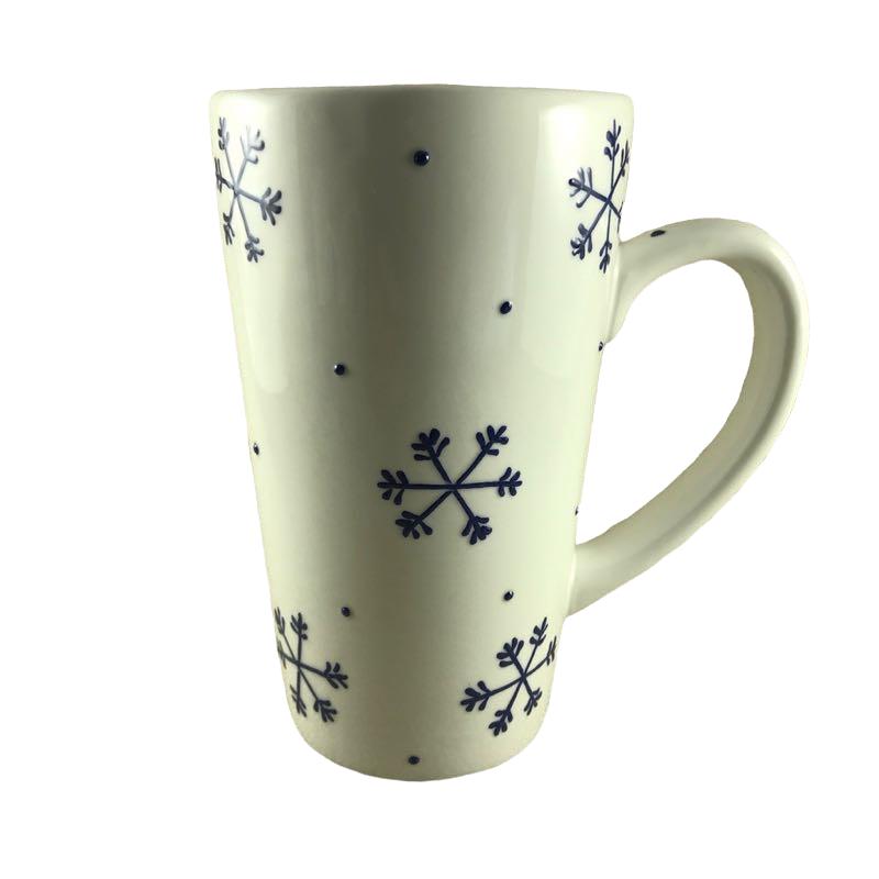 Blue Snowflakes And Dots Mug K.I.C