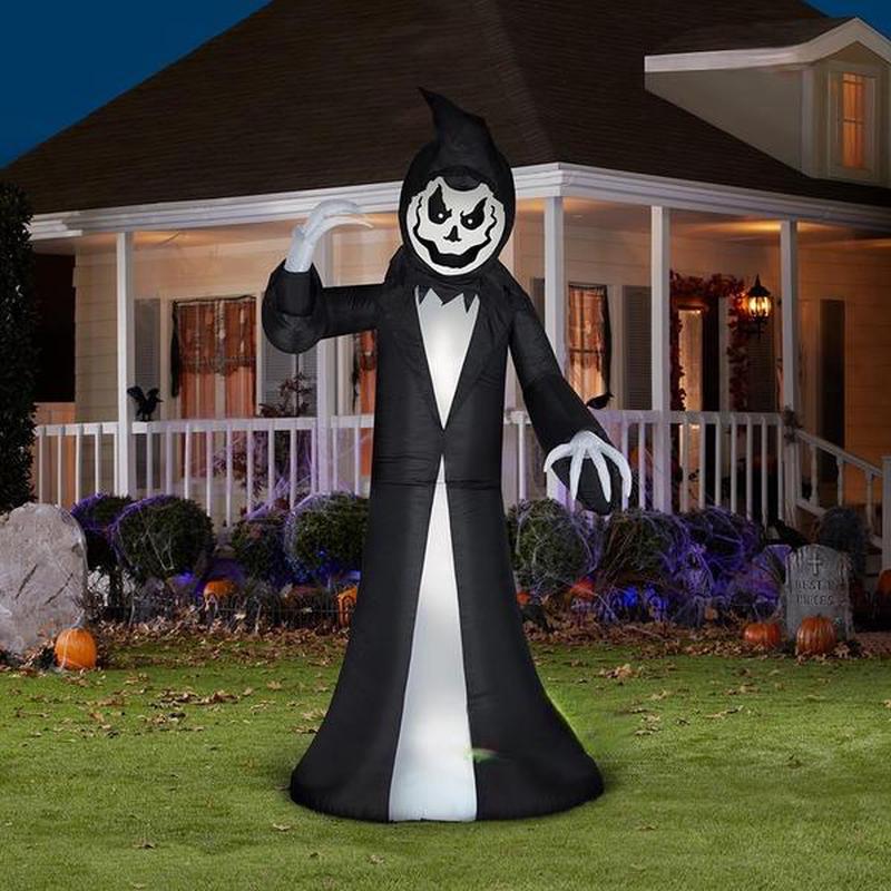 Gemmy Airblown Inflatable Halloween Animated Reaper with Turning Head