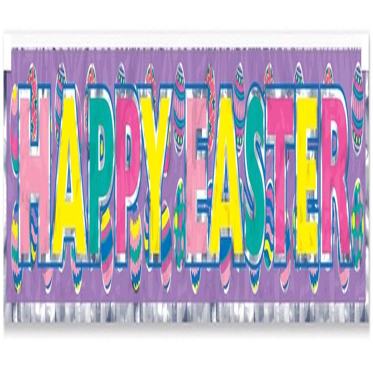 Metallic 'Happy Easter' Fringe Banner