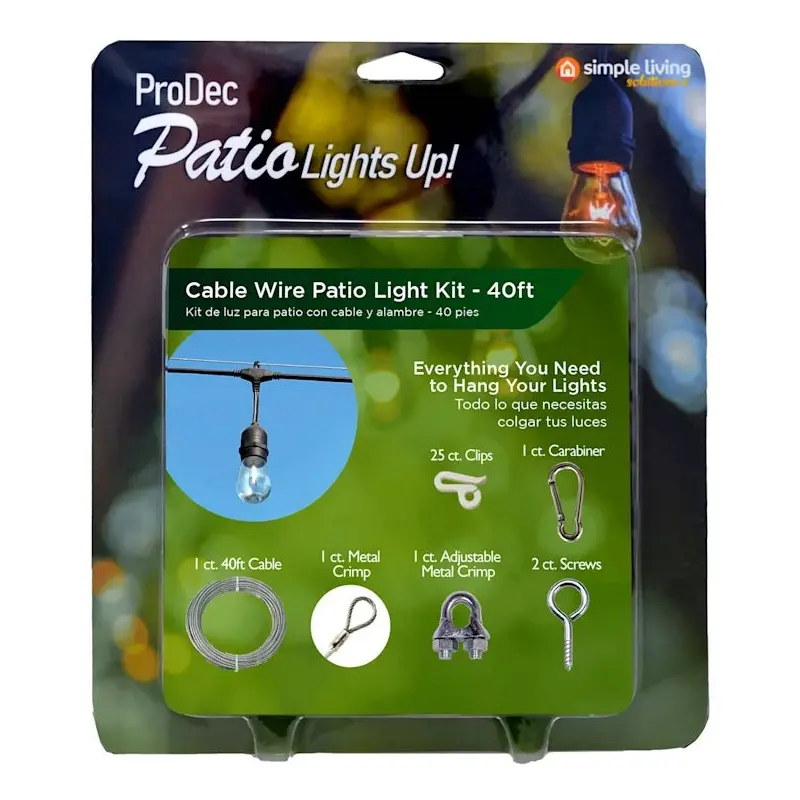 ProDec 40 ft. Cable Wire Patio Light Kit