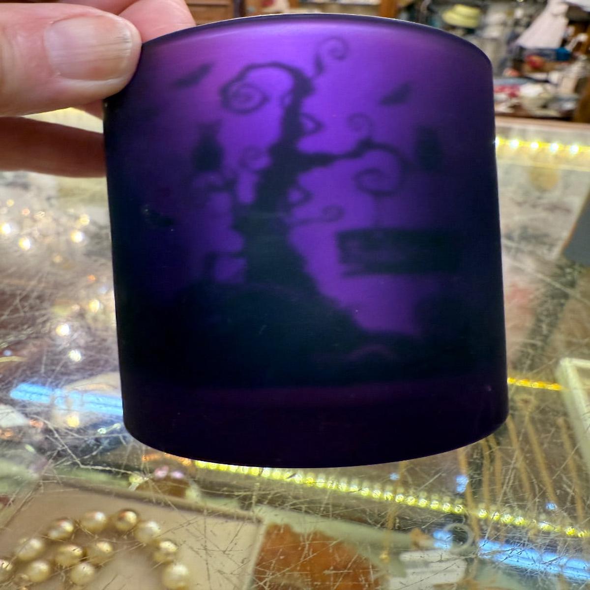 Purple Halloween votive