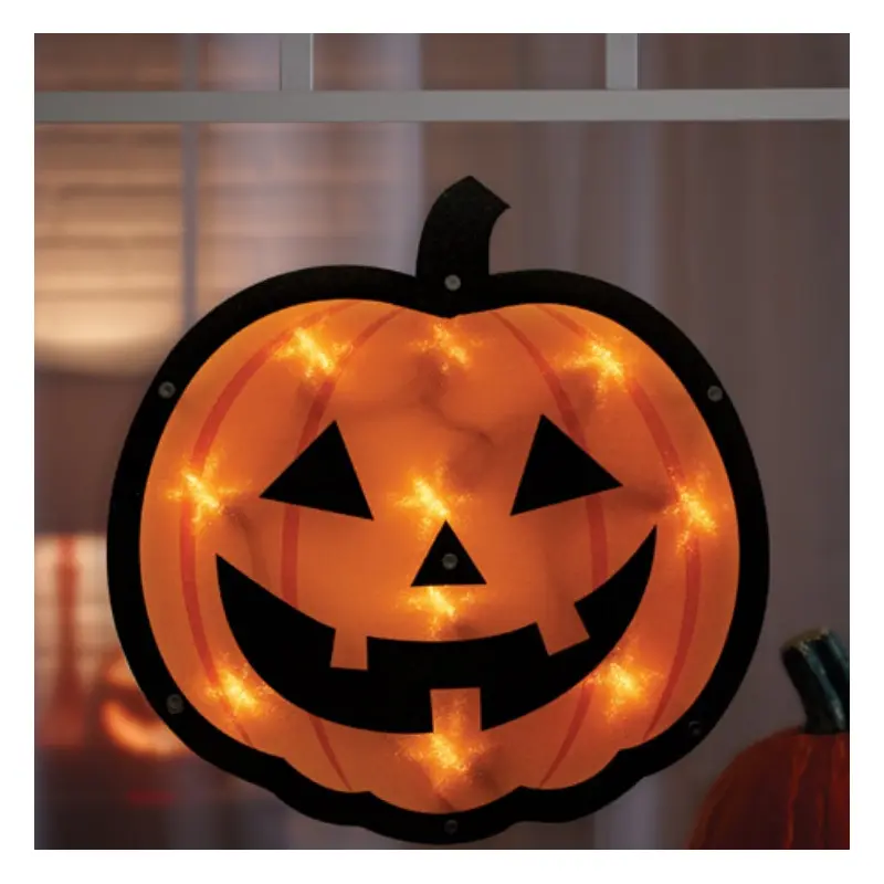 Shimmer Jack-O-Lantern Halloween Window Silhouette
