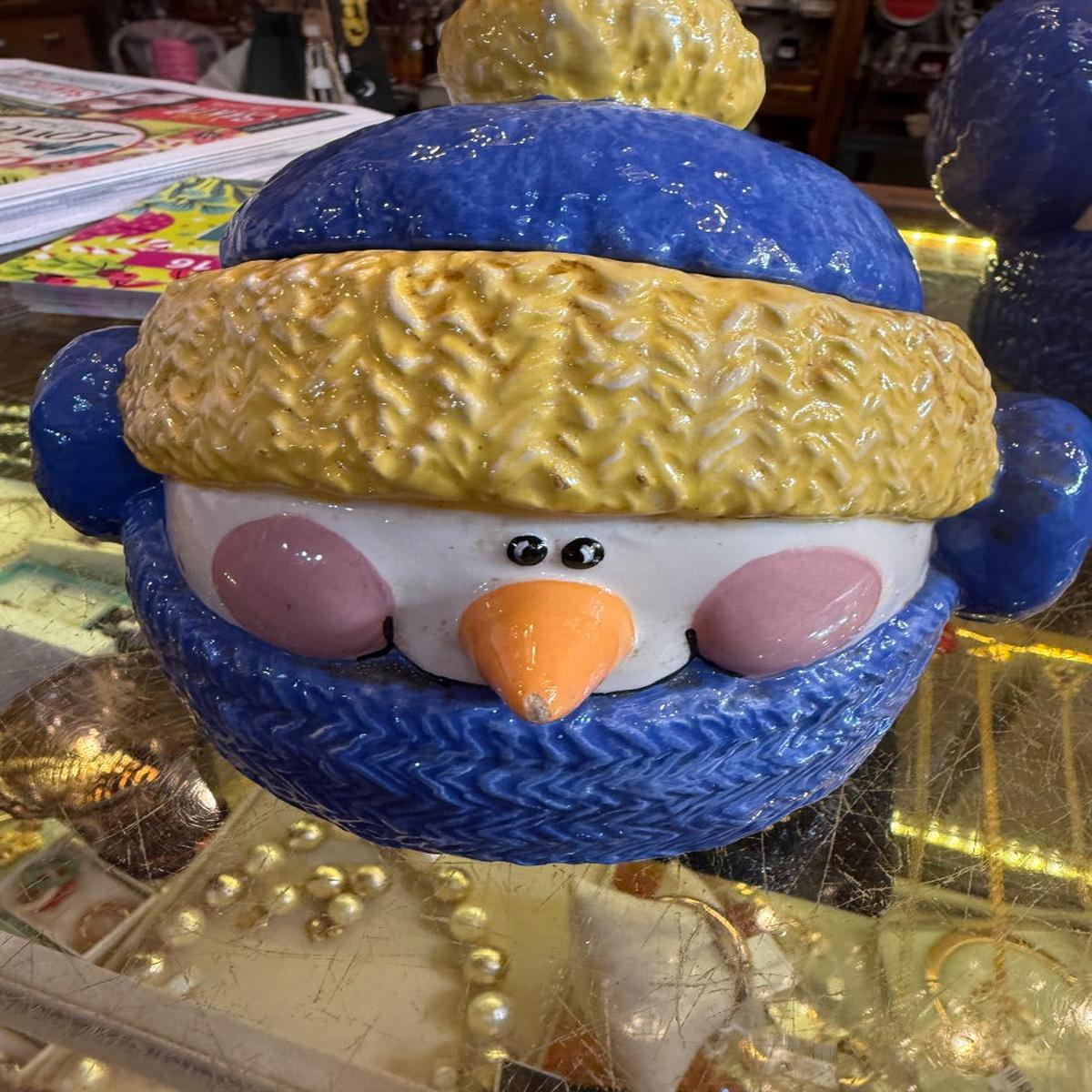 Sm snowman Candy Jar Christmas