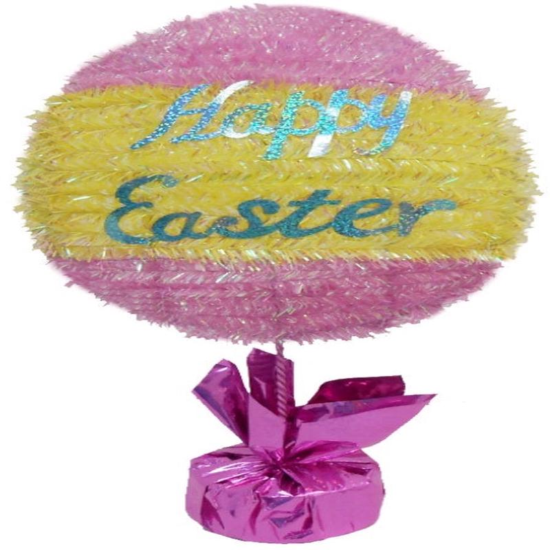 16" Tinsel Easter Egg Tabletop Centerpiece Decoration
