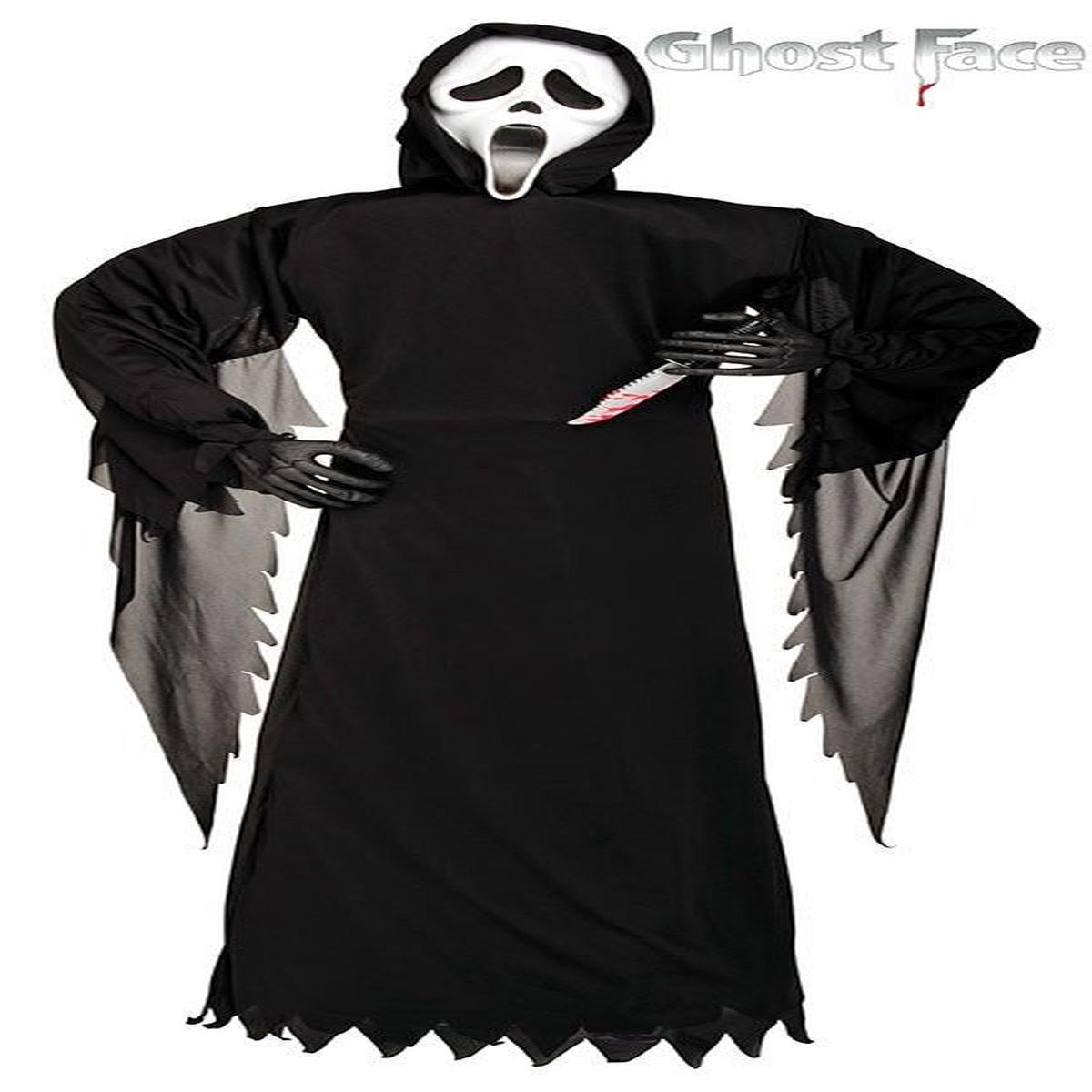 6' Ghost Face Figure with Knife Outdoor Halloween Decoration