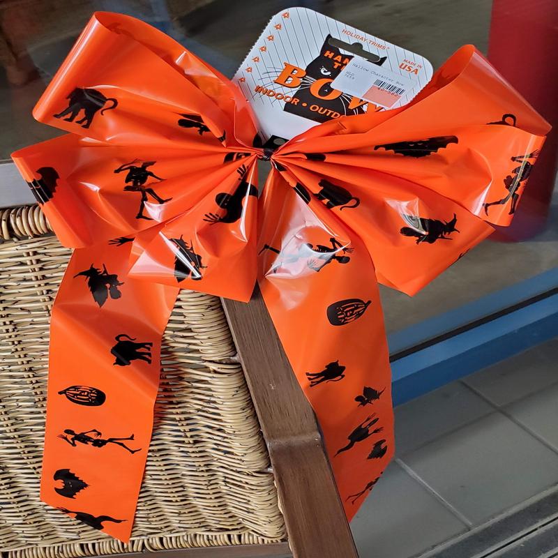 6-Loop Orange Halloween Hand-Tied Bow
