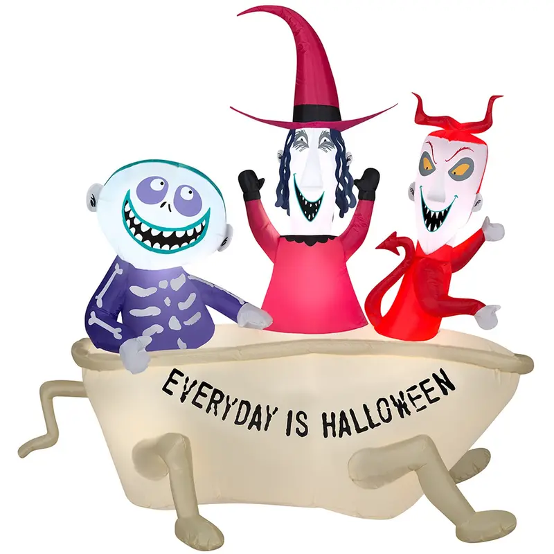 Airblown Lock, Shock and Barrel in Tub Halloween Inflatable