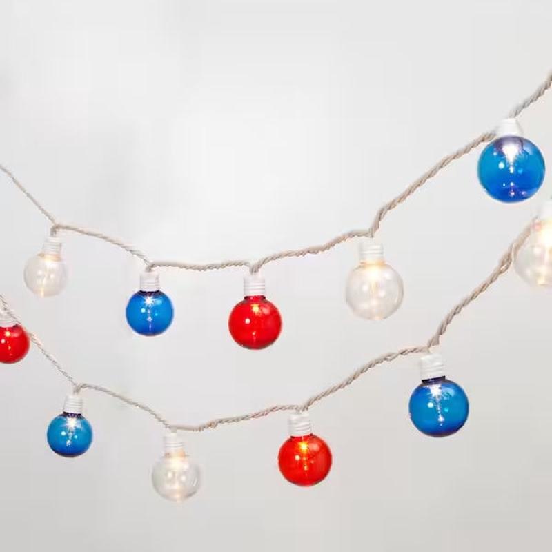 Set of 40 Incandescent Patriotic 40 Lights (Red, White & Blue)