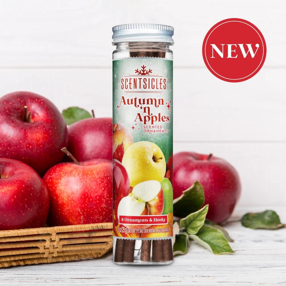 Set of 6 Autumn 'N Apples Scented Ornament Sticks from Scentsicles
