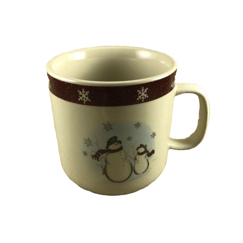 Snowmen With Scarves Mug Royal Seasons Stoneware