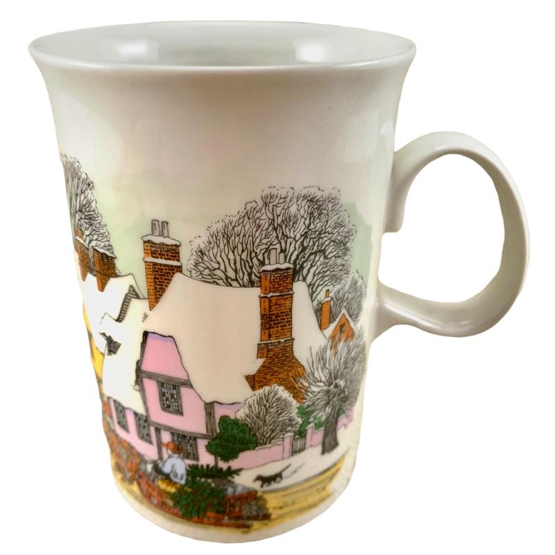 Winter Village Ice Skating Scene Mug Dunoon