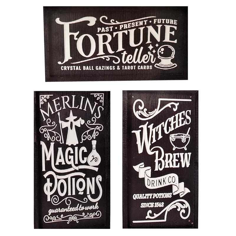 16" Engraved Wooden Halloween Wall Sign