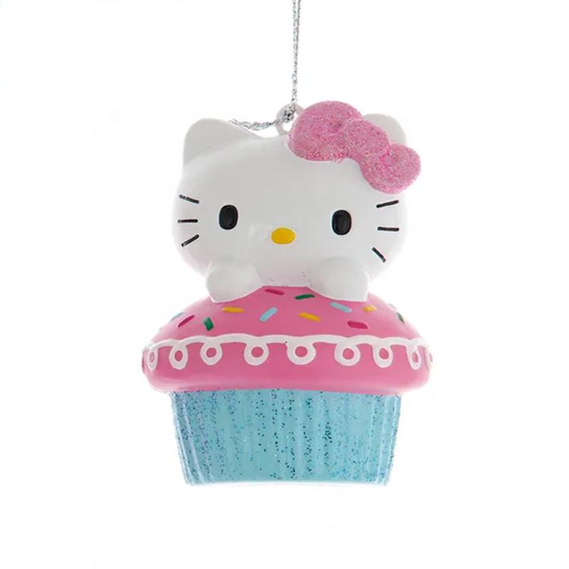 Hello Kitty Blue Cupcake Ornament