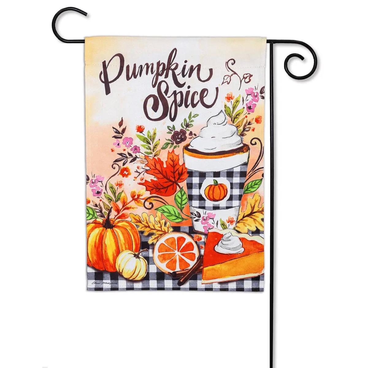 Pumpkin Spice Suede Reflections House Flag