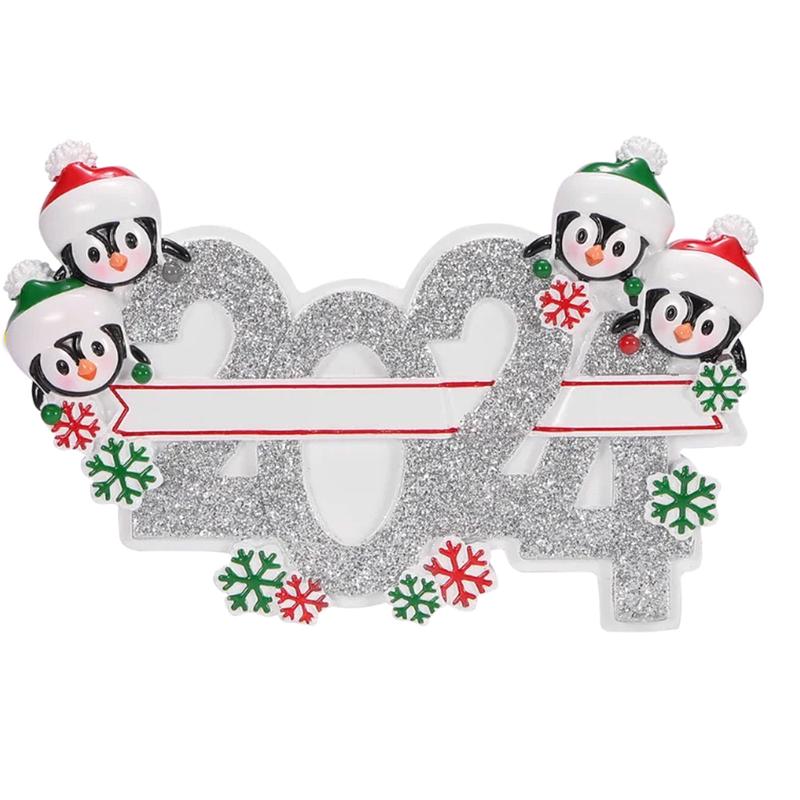 2024 Penguin Family of 4 Ornament