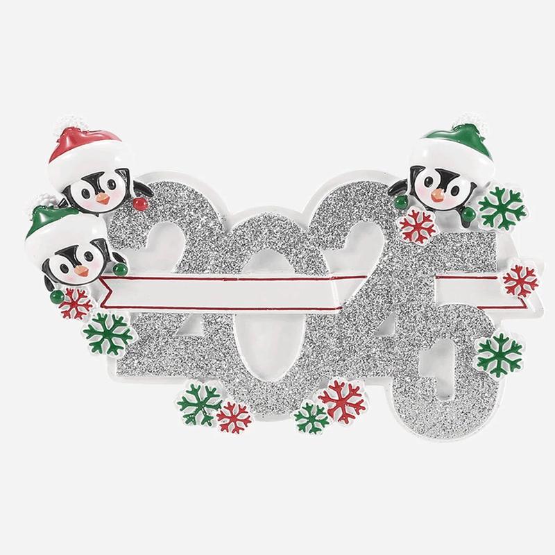 2025 Penguin Family of 3 Ornament