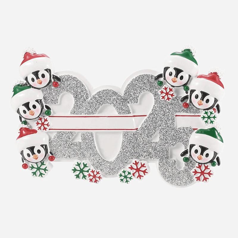 2025 Penguin Family of 6 Ornament