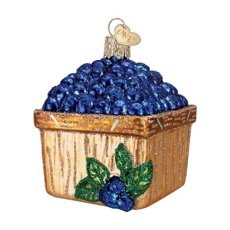 Basket of Blueberries Ornament - Old World Christmas