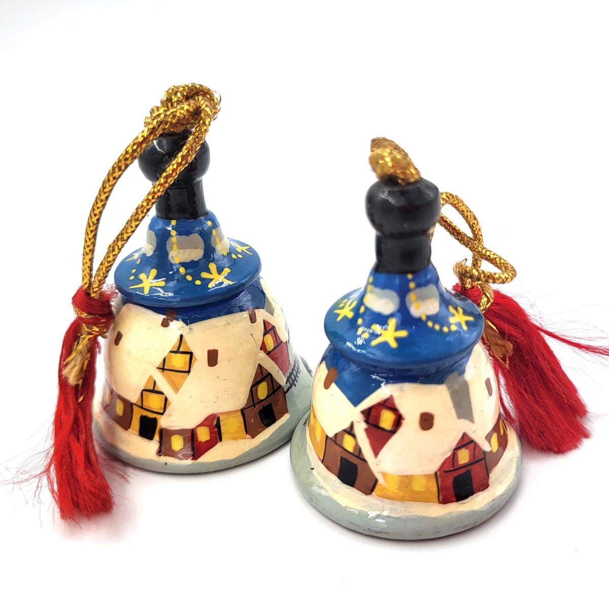 Tiny Bell Winter Houses - Snowy Night