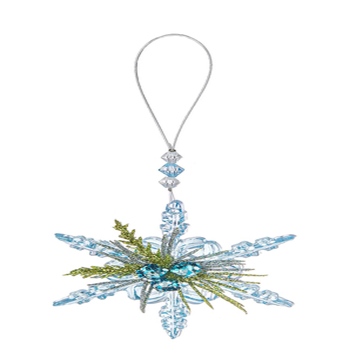 Winter Blue Ice Teeny Snowflake Ornament