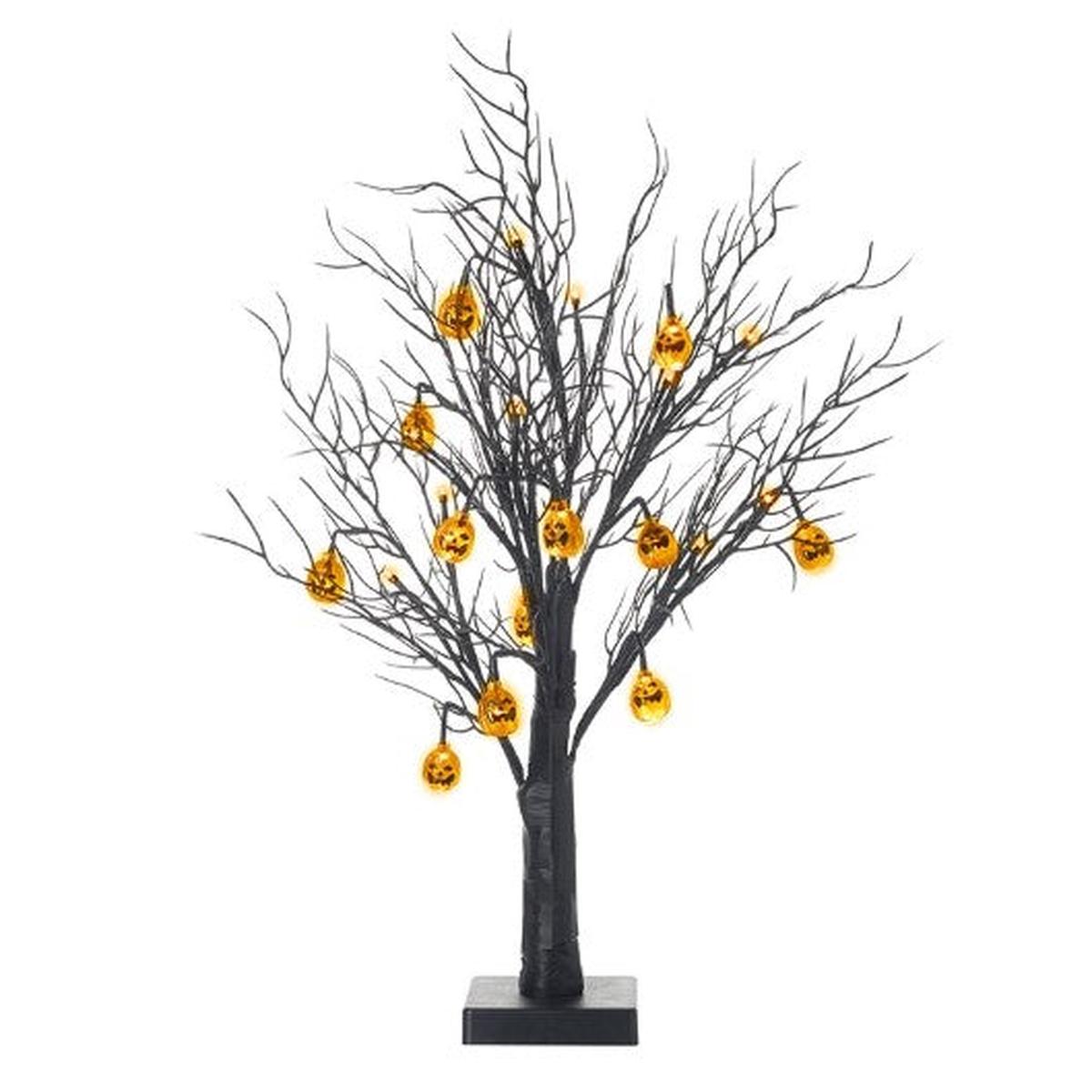 Black Light Up Pumpkin Tree 67cm | CODE358
