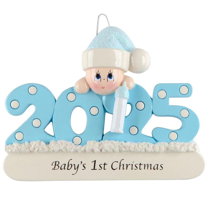 2025 Dated Baby Boy's 1st Christmas Ornament