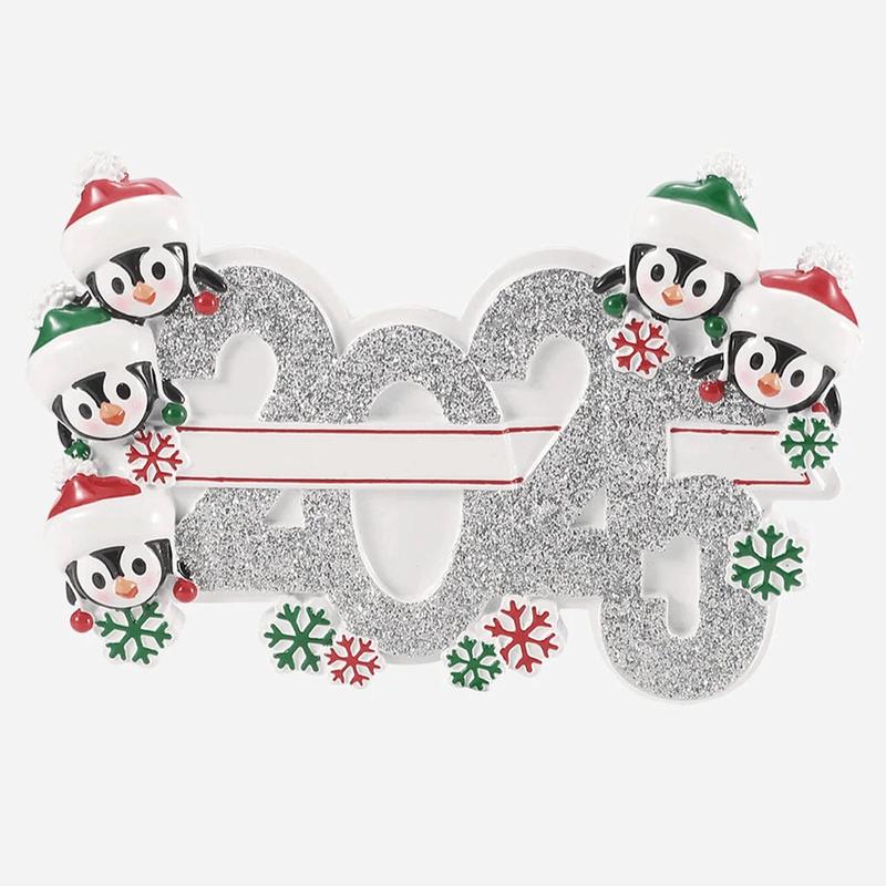2025 Penguin Family of 5 Ornament