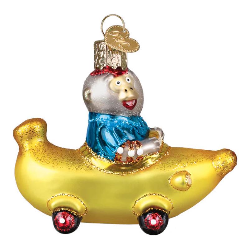 Bananas Gorilla's Bananamobile Ornament- Old World Christmas