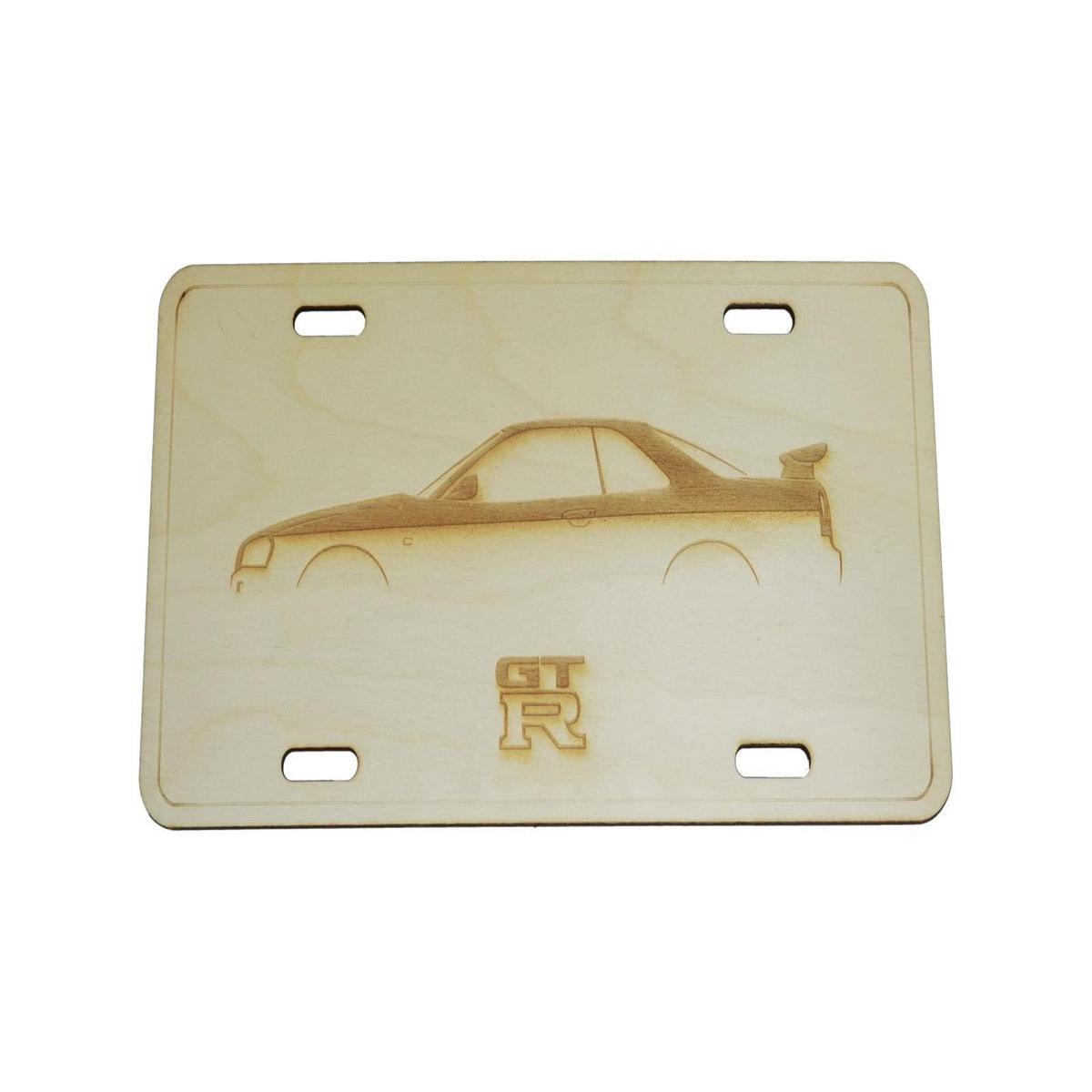 ZSPEC Nissan GTR R34 Cut-Away License Plate, Birch, Ornamental