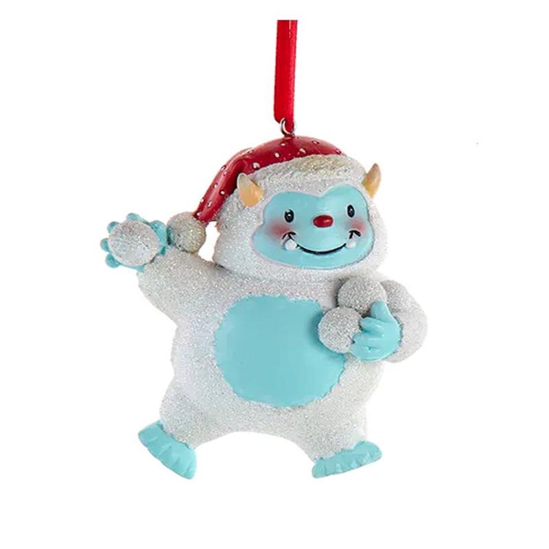 Yeti with Snowballs Ornament