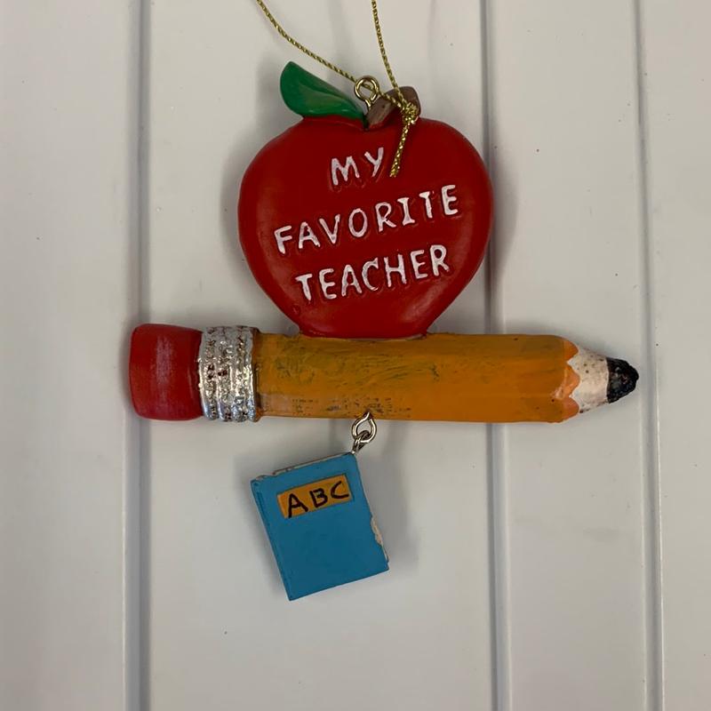 4" My Favourite Teacher Ornament