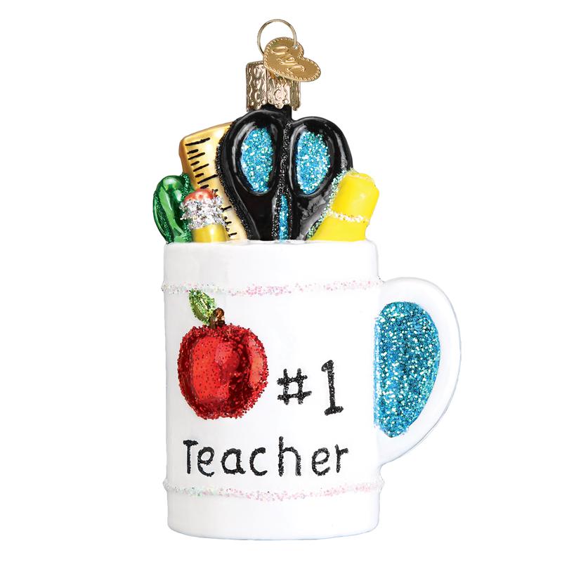 Best Teacher Mug Ornament - Old World Christmas
