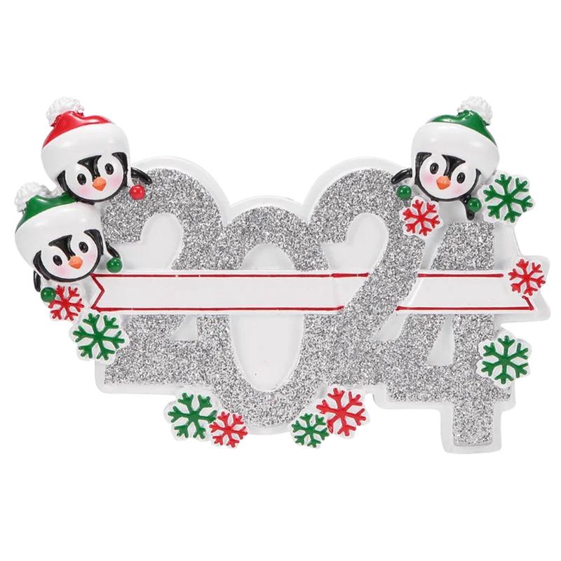 2024 Penguin Family of 3 Ornament