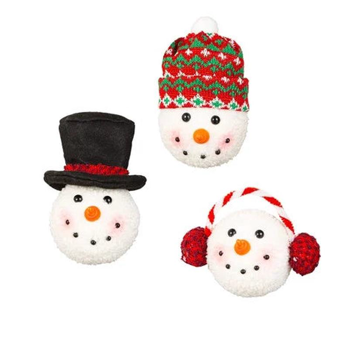 5.5 Fabric Snowman Face Ornament