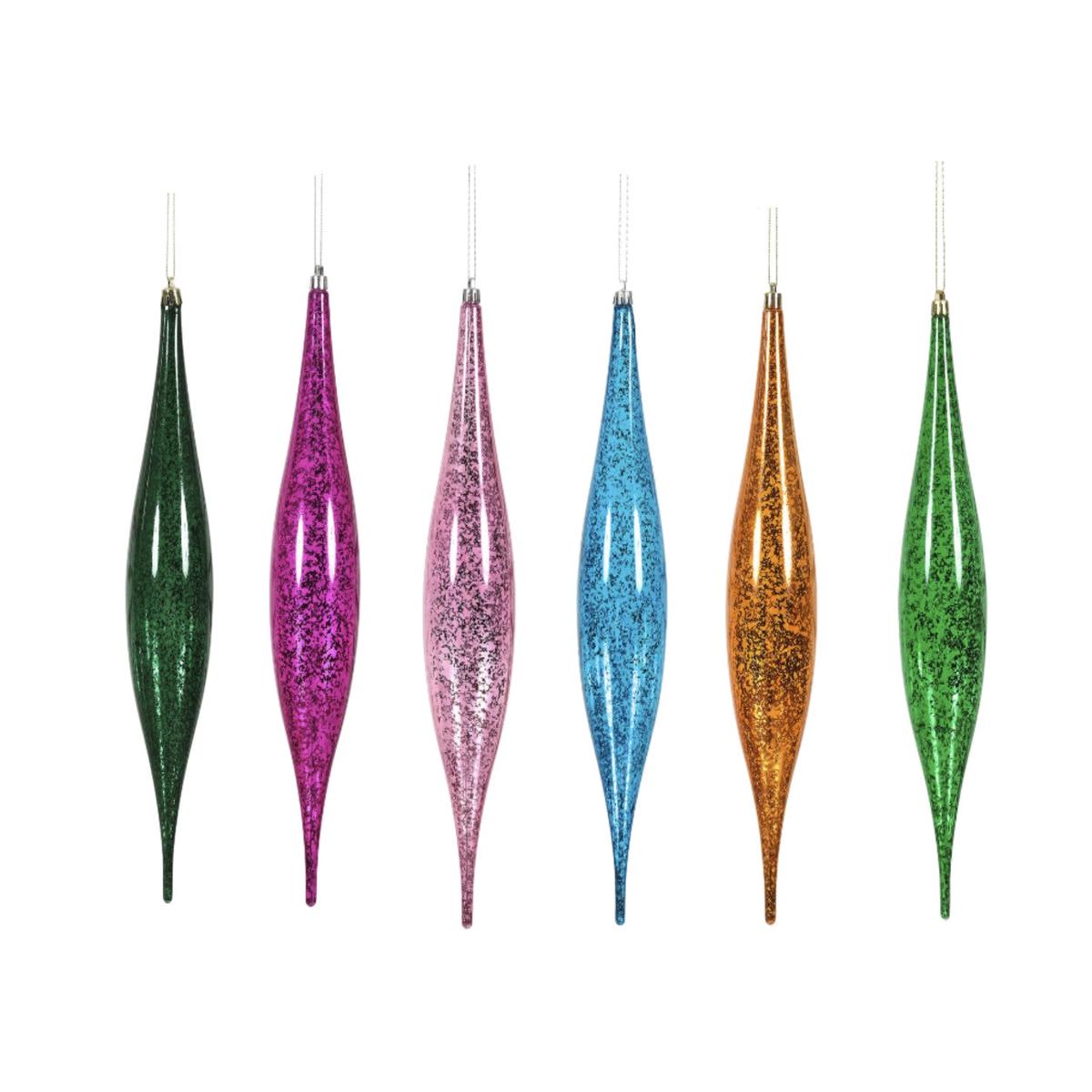 13" -- Rain Drop Mercury Finish Christmas Ornaments  Various Colors  2 Pack by Vickerman