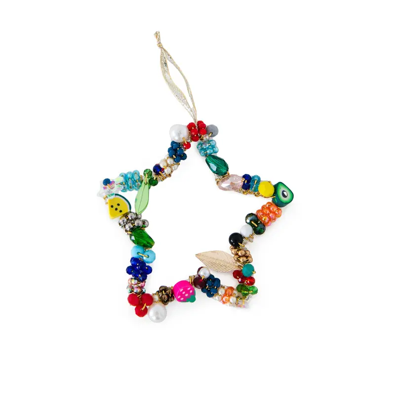 Beaded Star Christmas Ornament