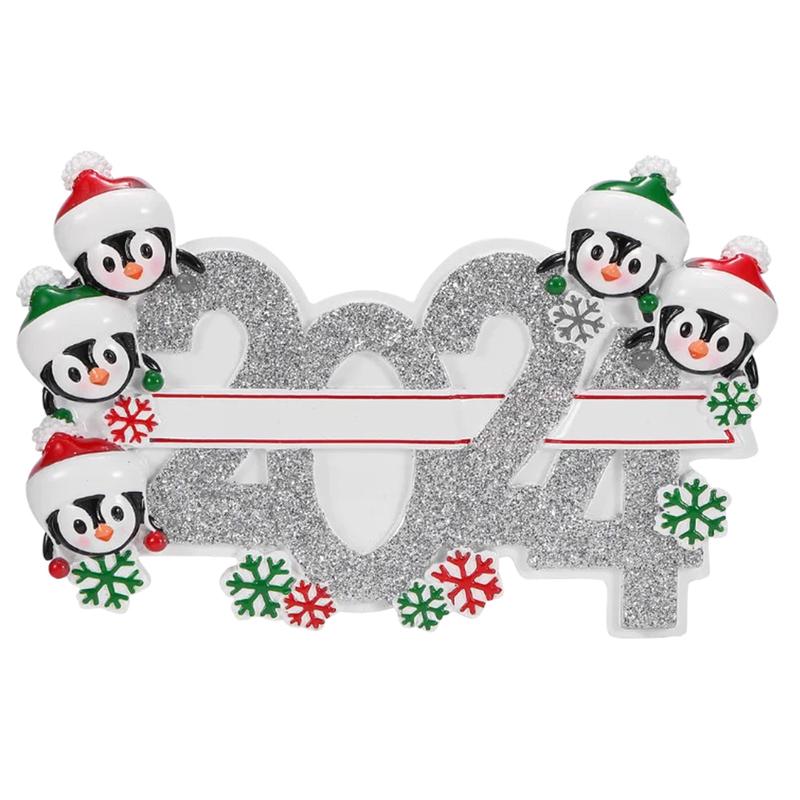 2024 Penguin Family of 5 Ornament