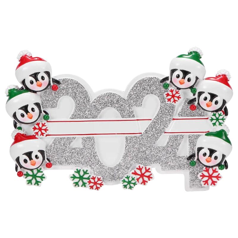 2024 Penguin Family of 6 Ornament