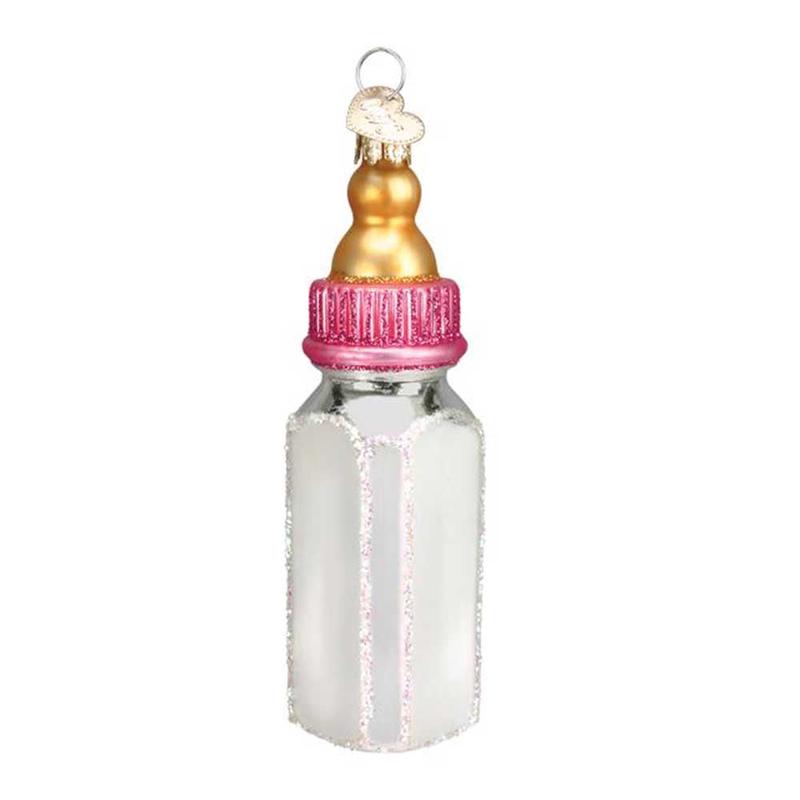 Baby Bottle Pink - Old World Christmas