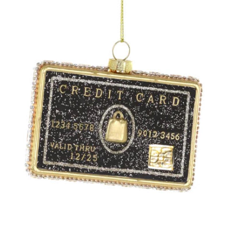 BLACK CREDIT CARD ORNAMENT
